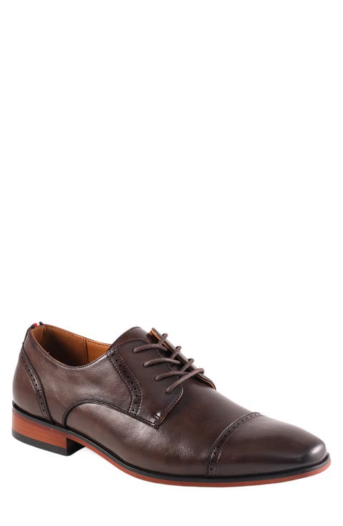 Solven Faux Leather Cap Toe Oxford