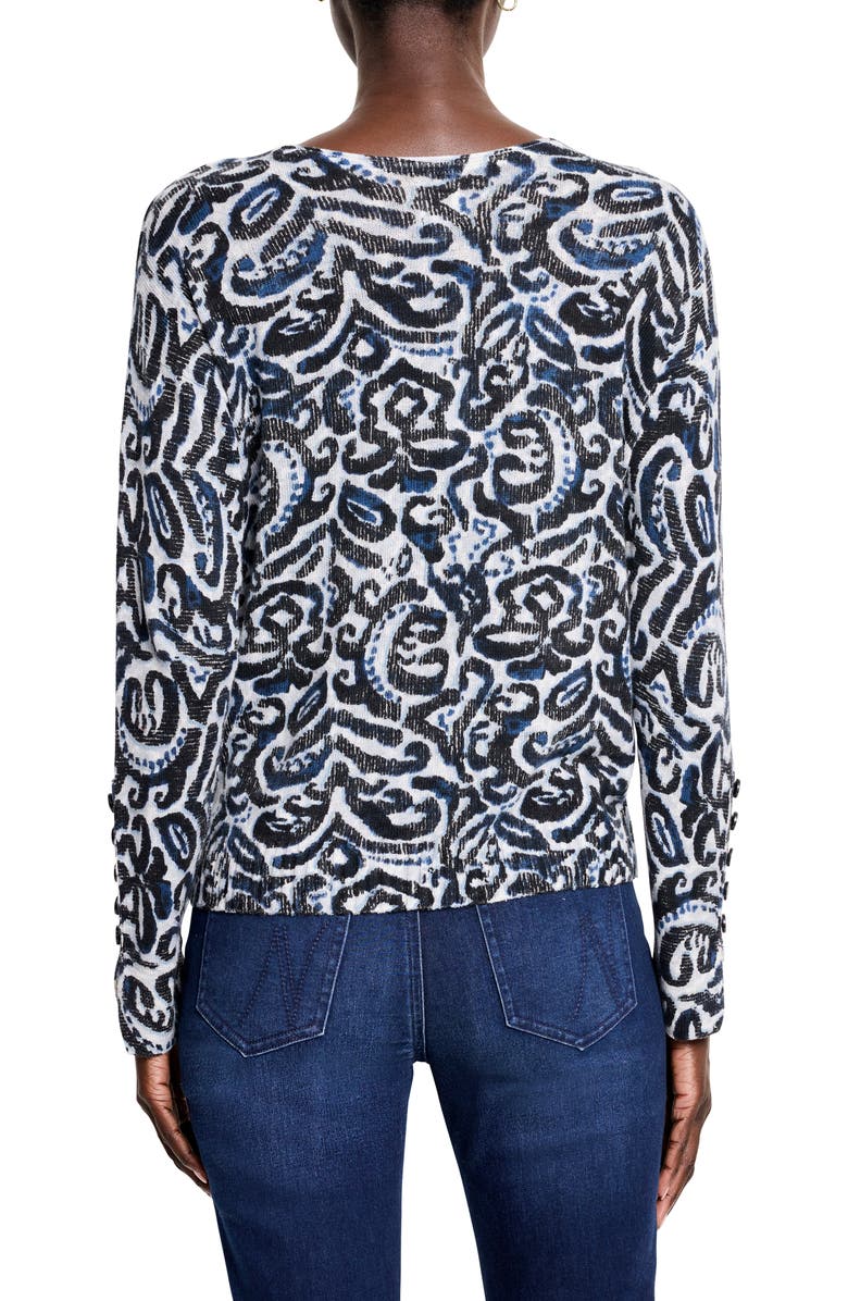 NIC+ZOE Tossed Paisley Print Sweater, Alternate, color, 