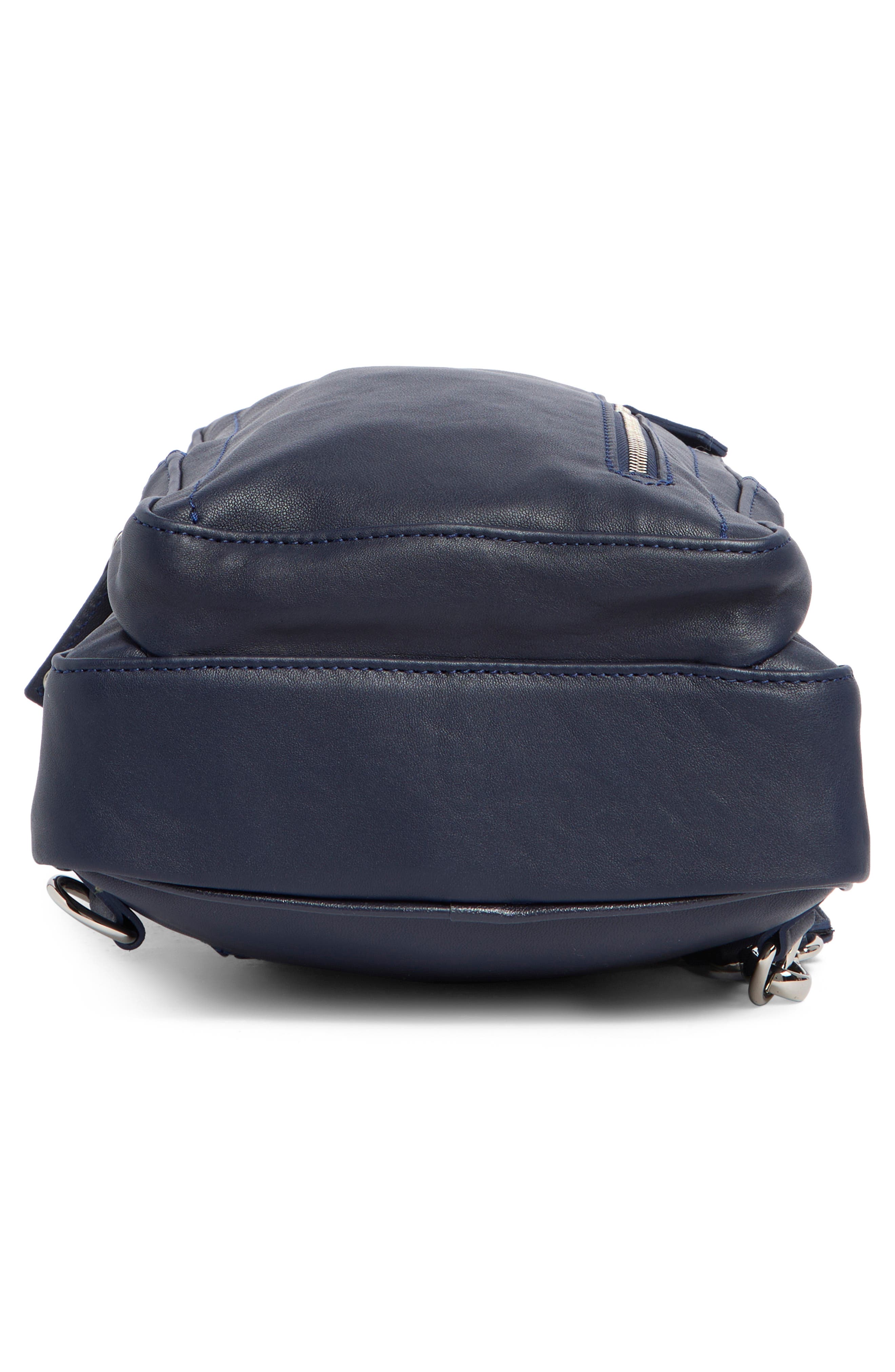 Parisis Leather Sling Crossbody Bag, Alternate, color, NAVY