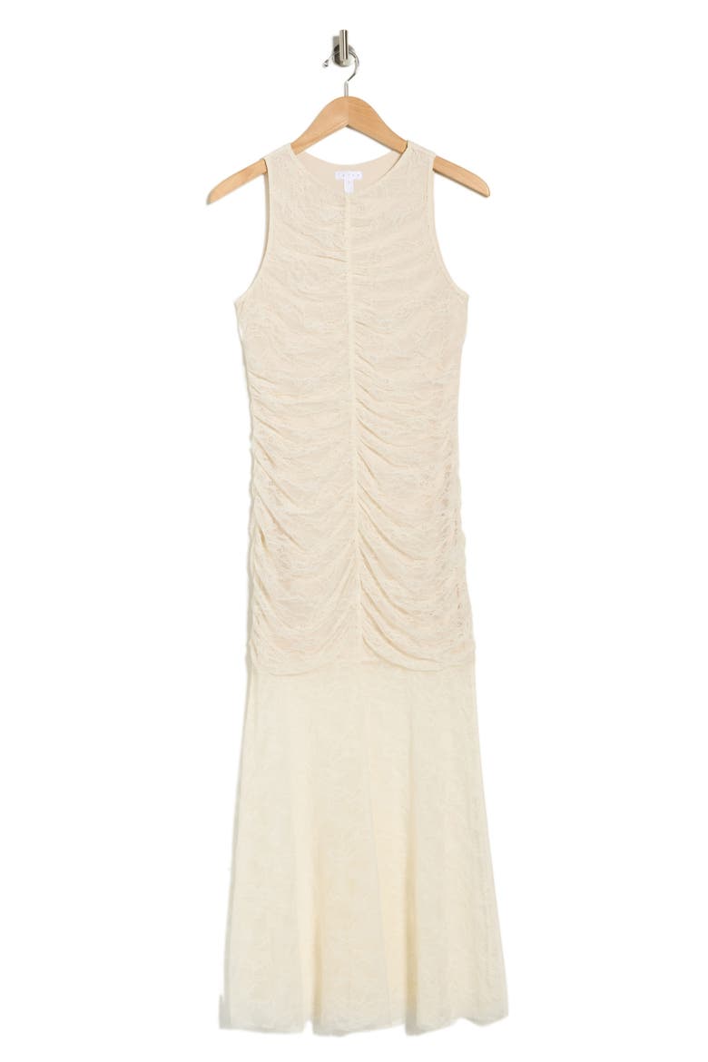 Ruched Lace Maxi Dress, Alternate, color, IVORY
