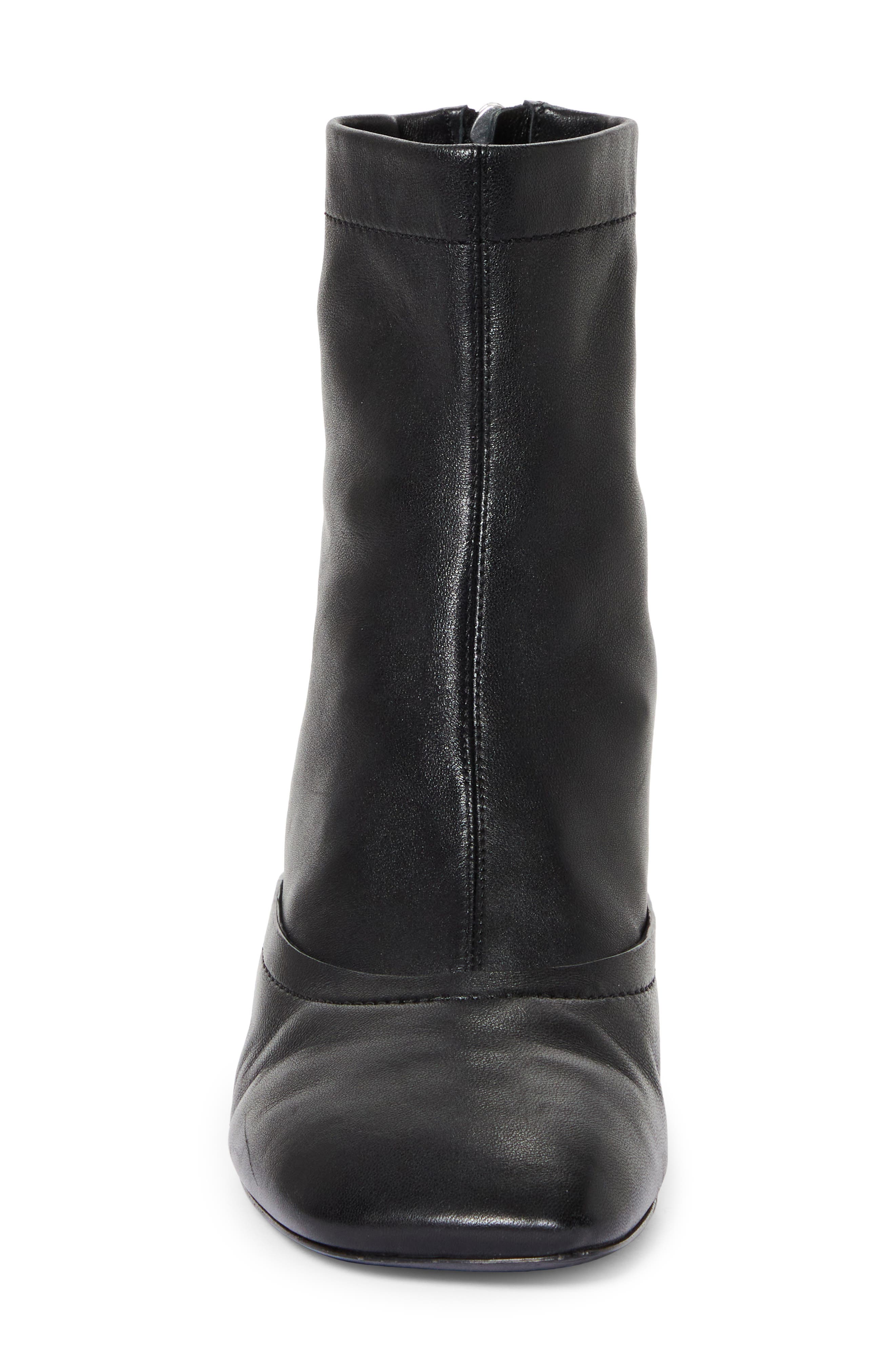 Square Toe Bootie, Alternate, color, BLACK