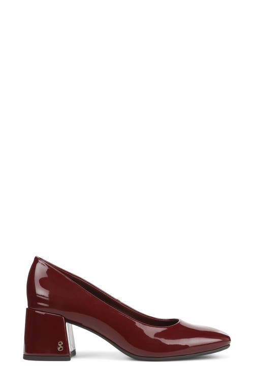 Sam & Libby Gianella Square Toe Pump In Burgundy