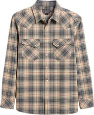 Pendleton Wyatt Plaid Cotton Snap-Up Shirt