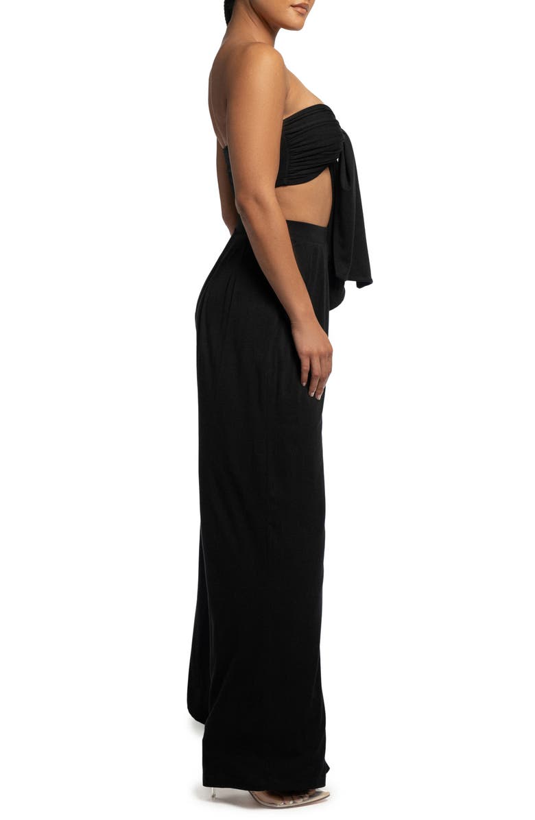 JLUXLABEL Two-Piece Strapless Crop Top & Wide Leg Pants Set, Alternate, color,