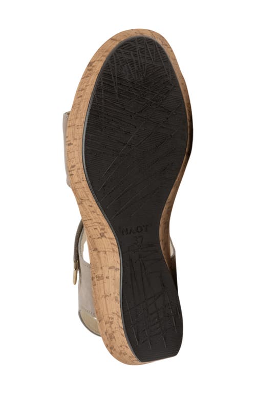 Naot Summer Platform Wedge Sandal In Stone Nubuck
