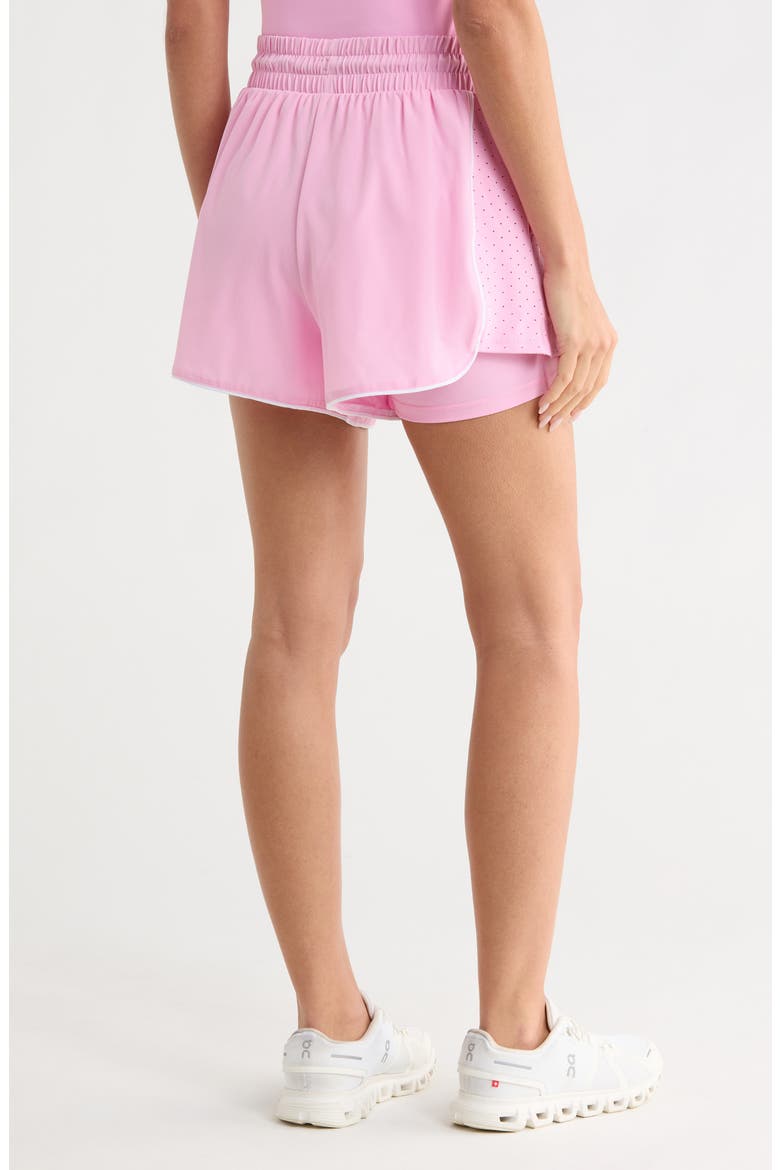 Lightstreme True Pace Running Shorts, Alternate, color, PINK PEONY/ WHITE