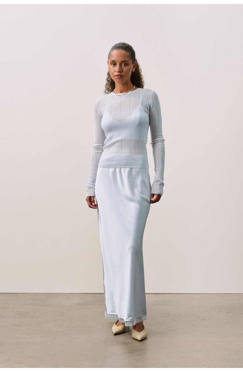 NAKED CASHMERE ADERYN SILK SKIRT, Main, color, Cloud