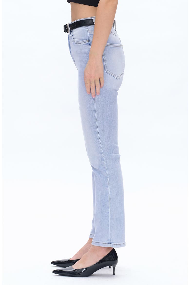 High Waist Straight Leg Jeans, Alternate, color, SKY BLUE