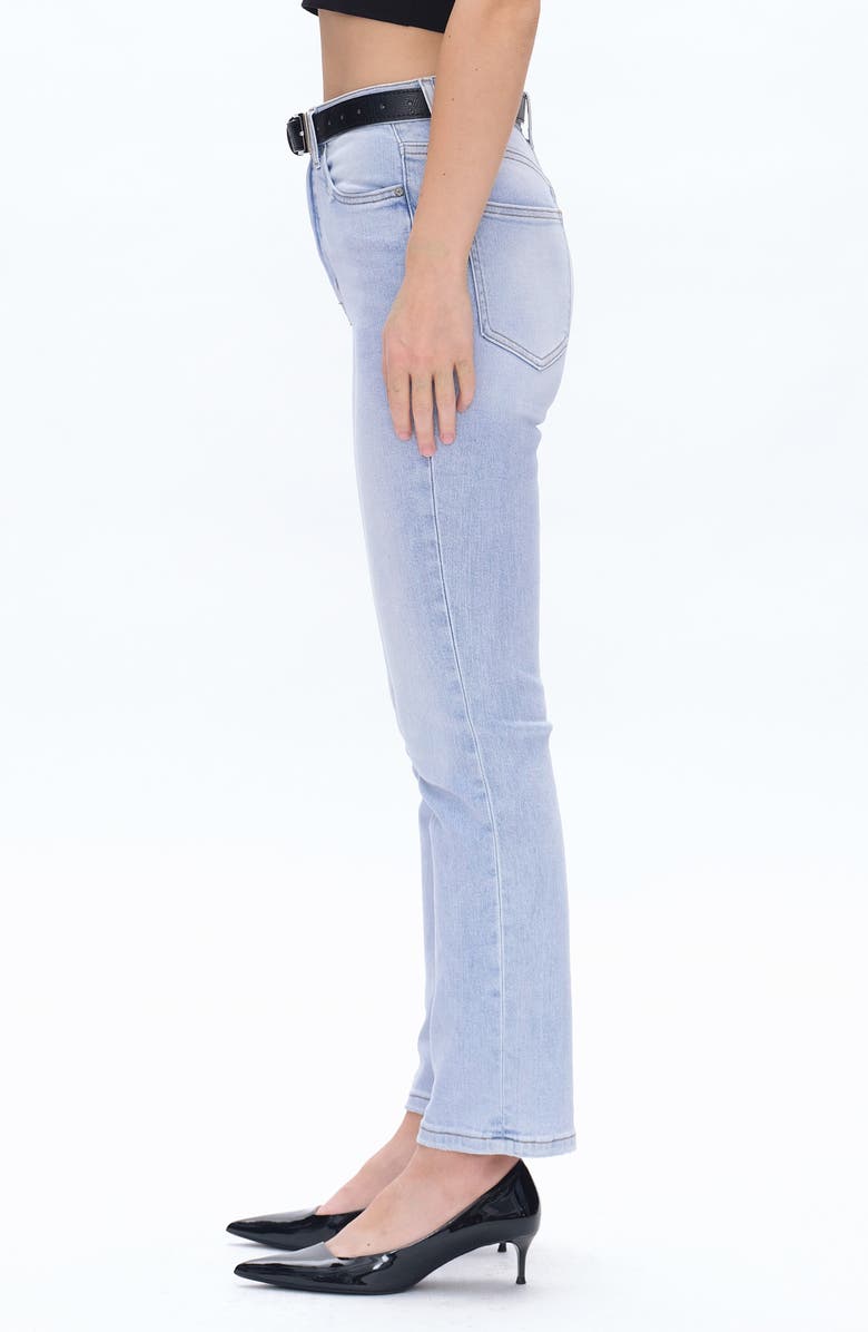 Bayeas High Waist Straight Leg Jeans, Alternate, color, Sky Blue