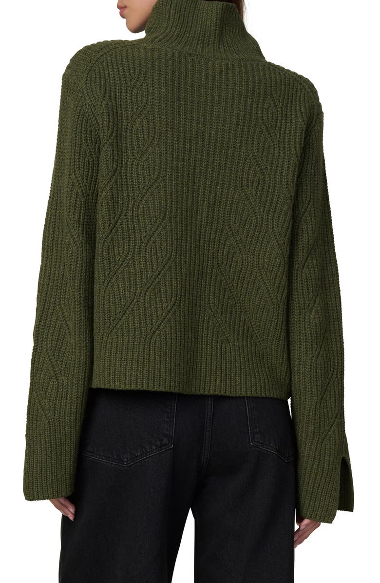 Joe's The Ella Turtleneck Wool Blend Sweater, Alternate, color, Winter Moss