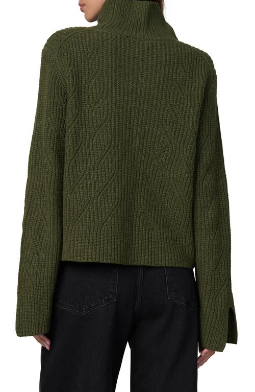 Joe's The Ella Turtleneck Wool Blend Sweater In Green