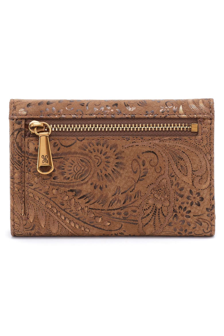Jill Trifold Wallet, Alternate, color, MINK FOLKLORE
