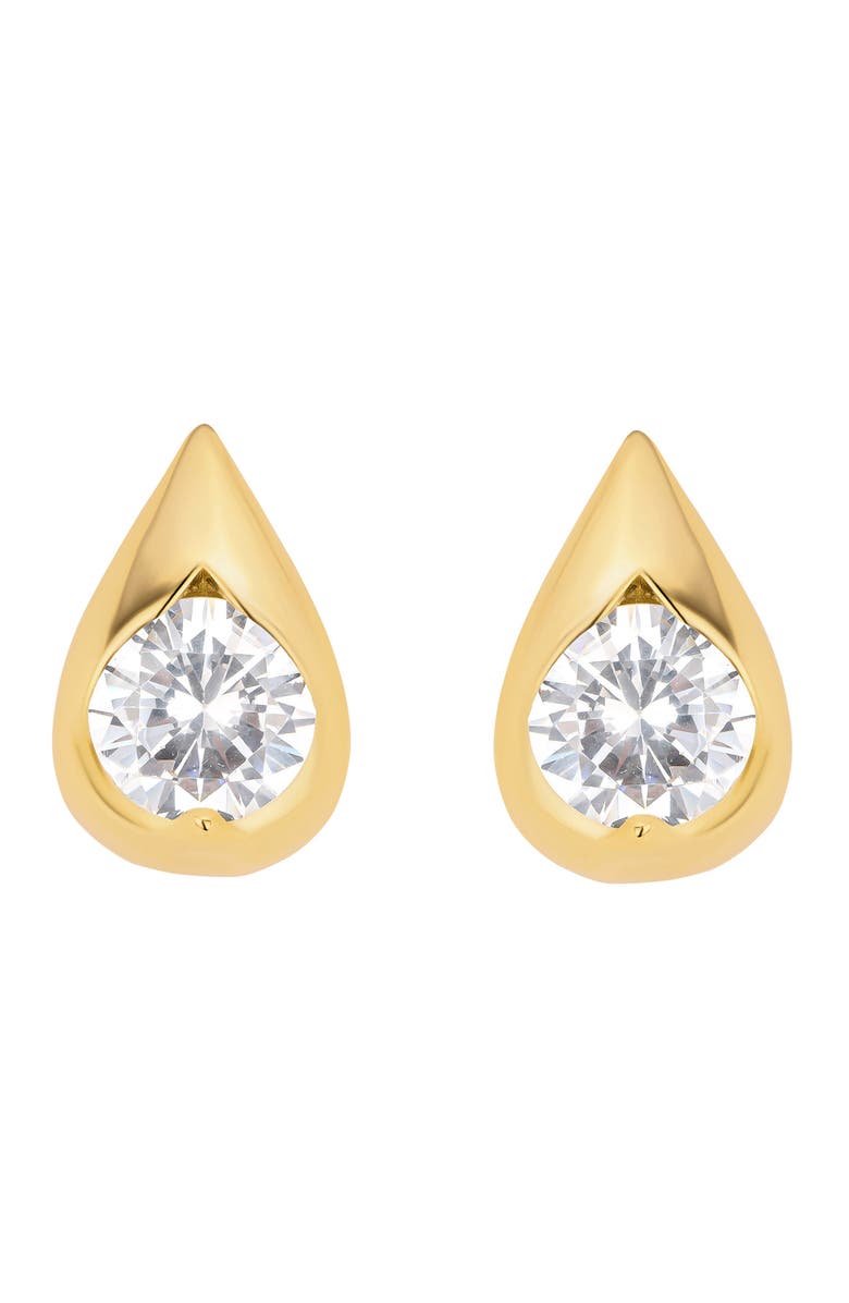 ATHRA LUXE Modern Muse Huggie Hoop Earrings, Main, color, Gold