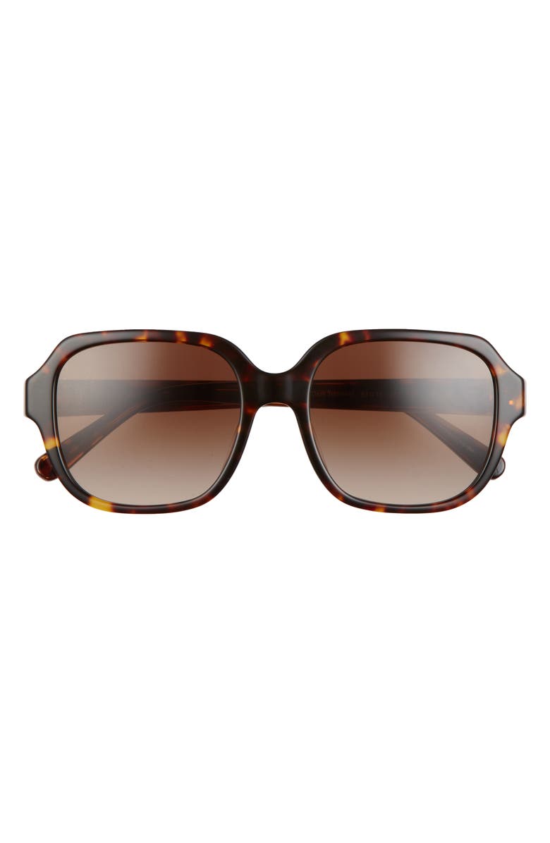 COACH 53mm Gradient Rectangular Sunglasses, Main, color, Dark Tortoise