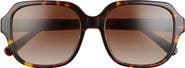 COACH 53mm Gradient Rectangular Sunglasses