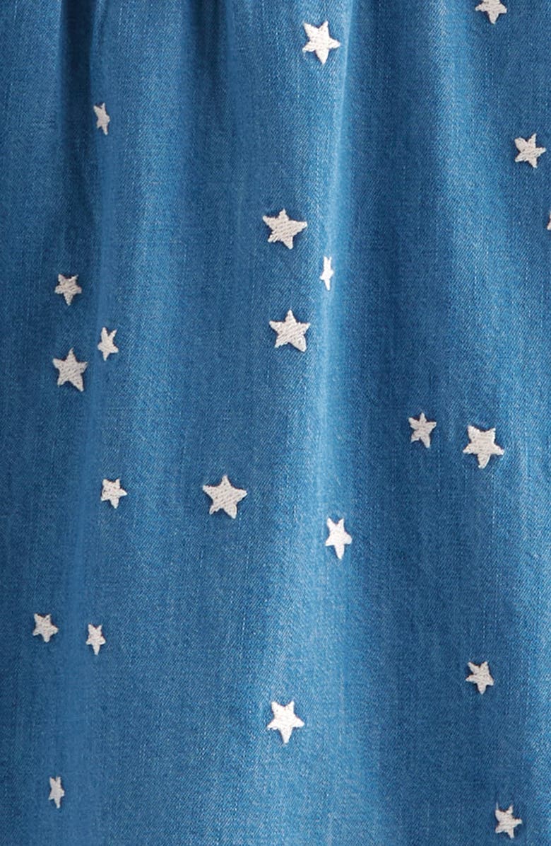 Tucker + Tate Star Embroidered Long Sleeve Denim Dress & Bloomers, Alternate, color, Mid Gem Wash- Stars