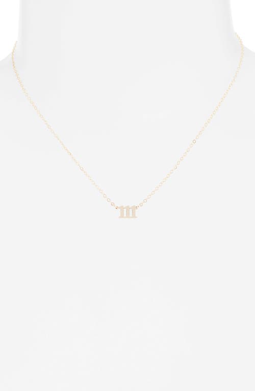 Set & Stones Angel Number Pendant Necklace In Neutral