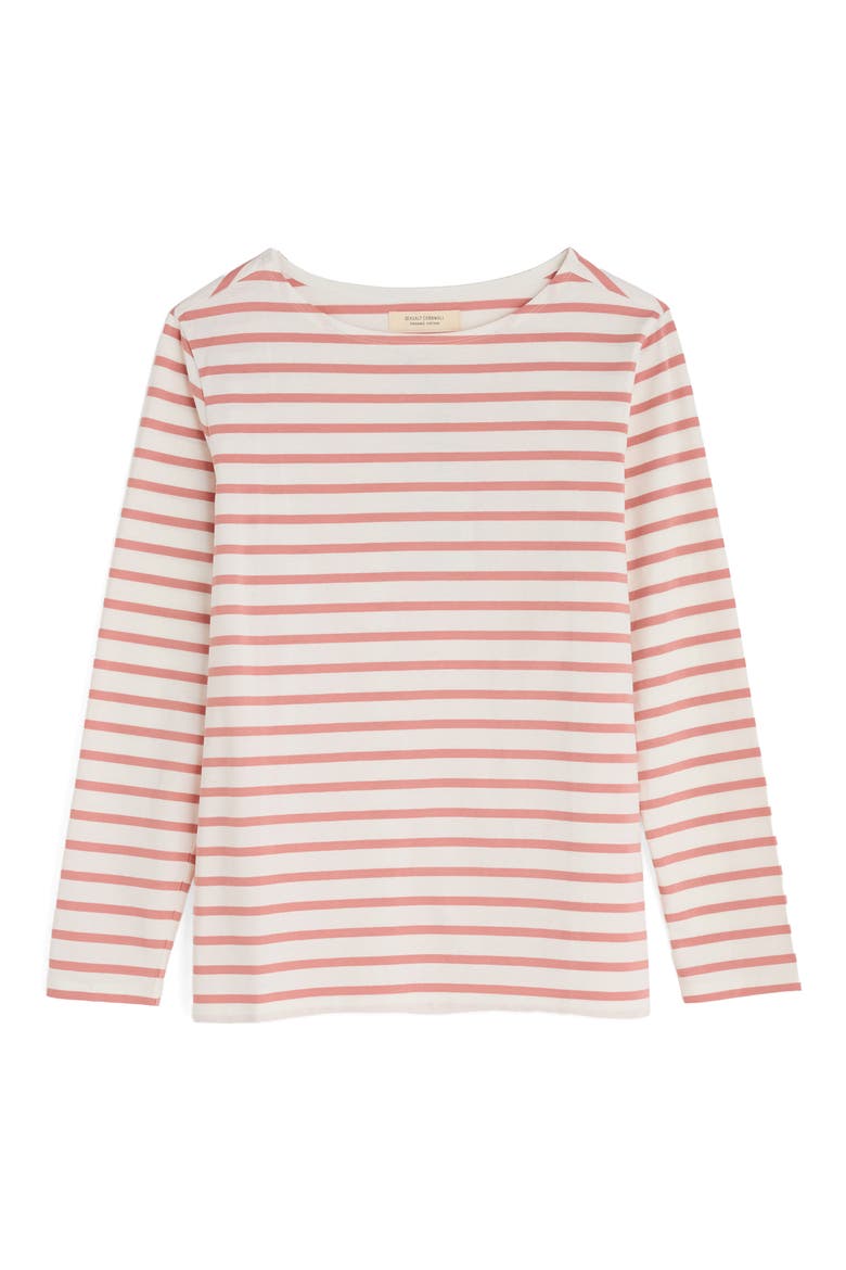 Sailor Stripe Organic Cotton Top, Alternate, color, BRETON DUSTY ROSE