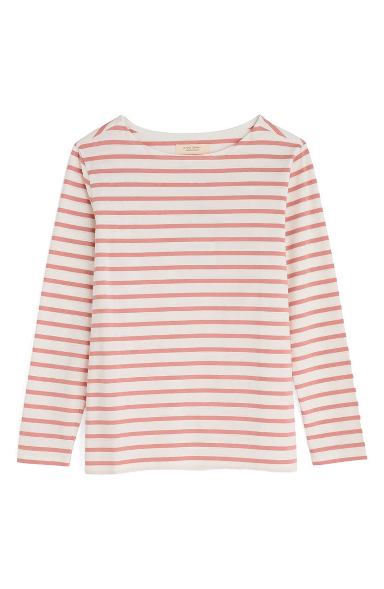 Seasalt Cornwall Sailor Stripe Organic Cotton Top, Alternate, color, Breton Dusty Rose