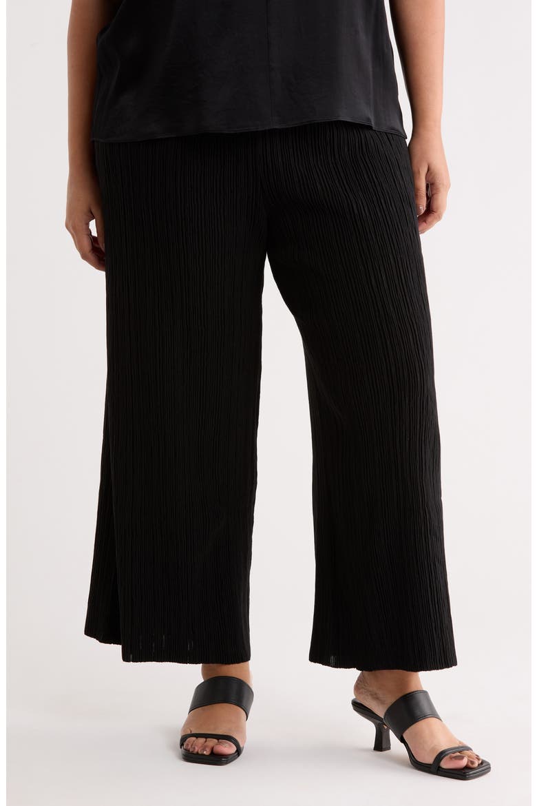 Ottoman Stitch Pull-On Knit Pants, Main, color, BLACK