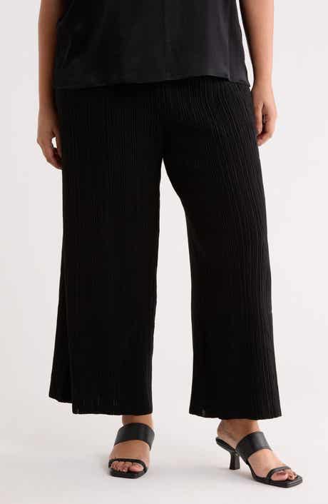 Ottoman Stitch Pull-On Knit Pants