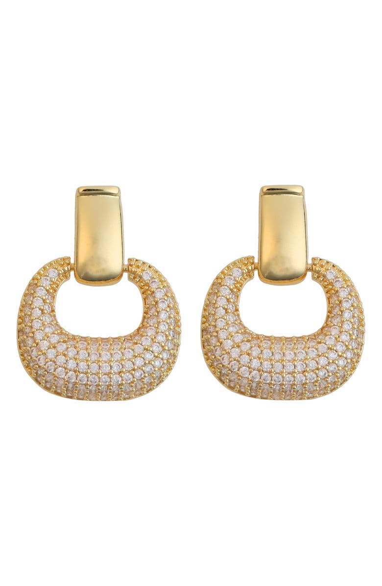 Panacea Pavé Drop Earrings, Main, color, Gold