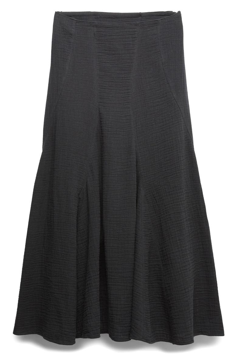 Cotton Maxi Skirt, Alternate, color, BLACK
