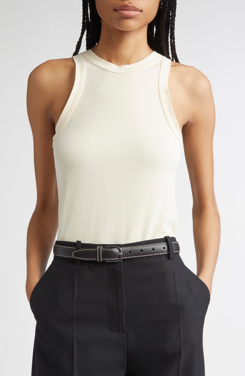 TOTEME Fluid Jersey Sleeveless Top, Main, color, Ecru