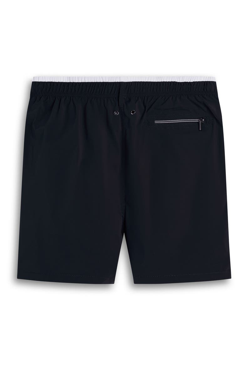 Quinn Colorblock Swim Trunks, Alternate, color, BLACK