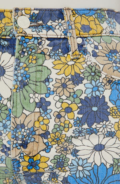 Shop Mother The Rambler Print Crop Jeans In Dirtbike Flowers