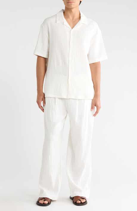DENIM AND FLOWER Textured Shirt & Pants Set