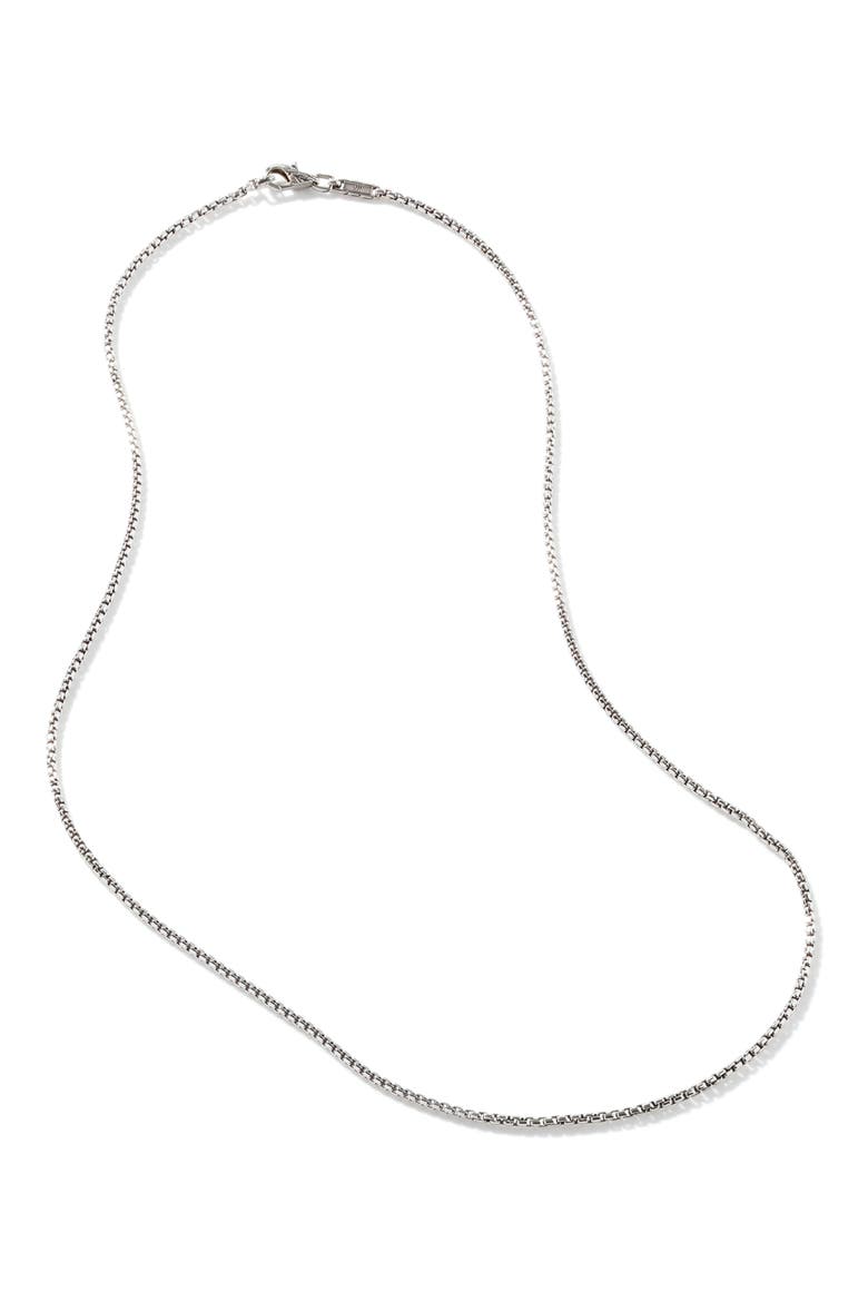 Men's Classic Chain Necklace, Main, color, SILVER