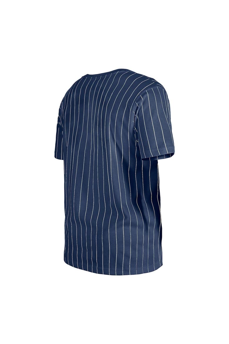 Men's New Era Navy Minnesota Twins Throwback Pinstripe T-Shirt, Alternate, color, Navy