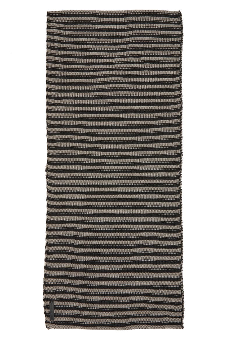 Plaited Rib Stripe Infinity Scarf, Alternate, color, HEATHER GREY