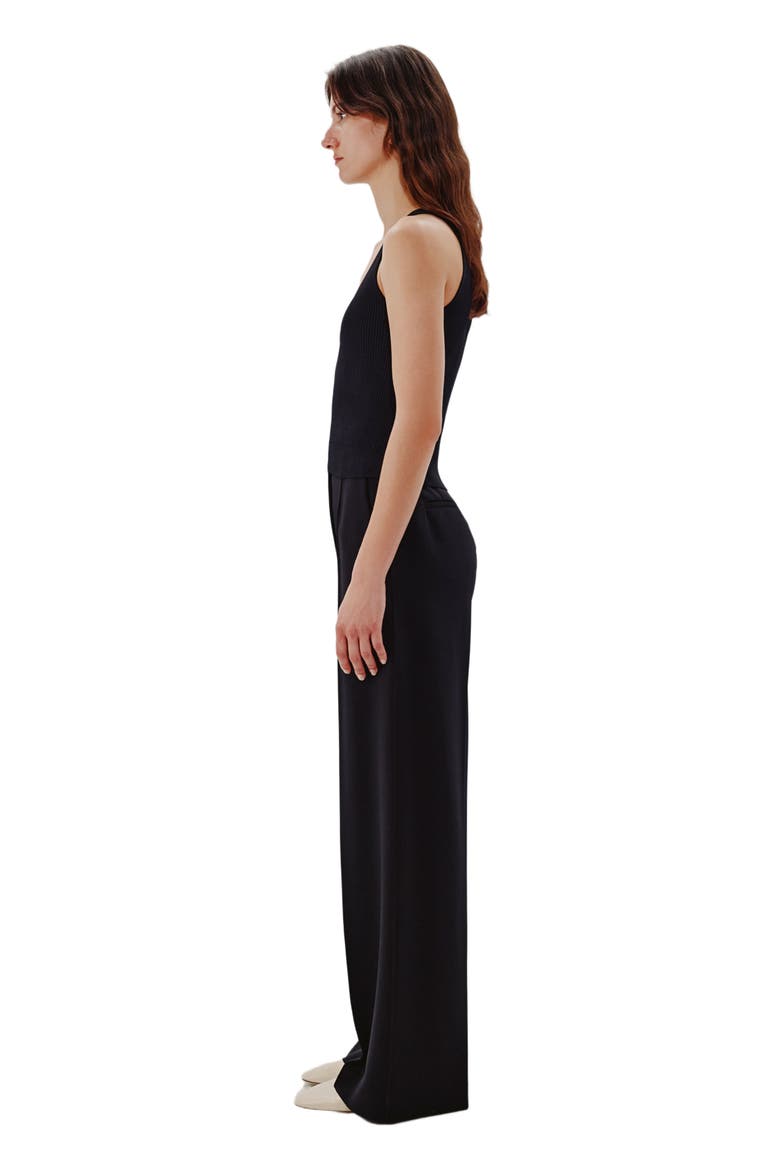 DEEP V TANK KNIT, Alternate, color, BLACK
