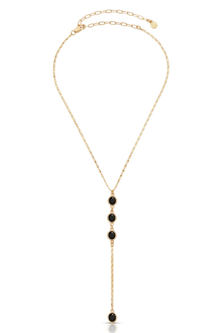 Sparkle Dip Y-Necklace, Alternate, color, BLACK