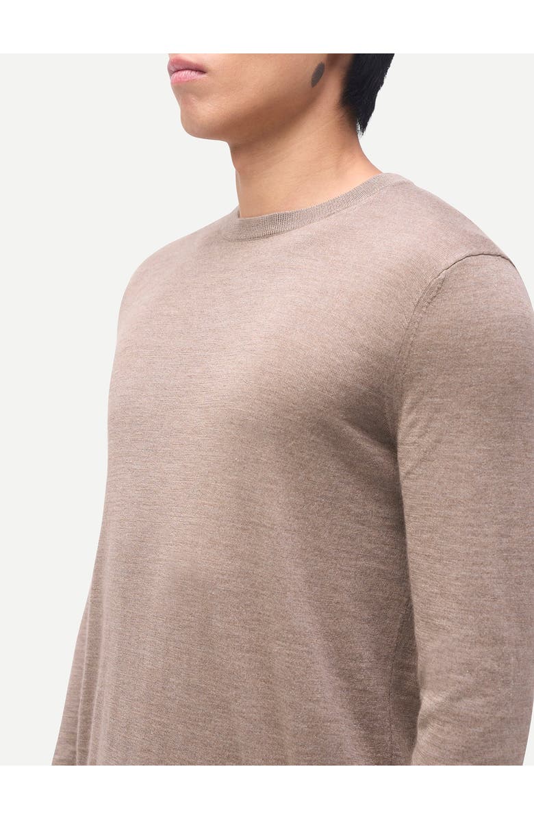 Gobi Cashmere Cashmere Silk C-Neck Sweater, Alternate, color, Timber Wolf