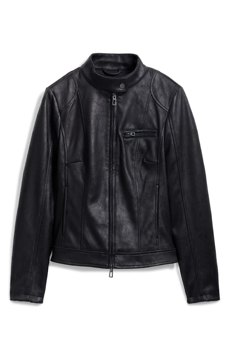 Desigual Faux Leather Moto Jacket, Alternate, color, 