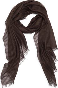 Nordstrom Striped Silk & Cashmere Scarf