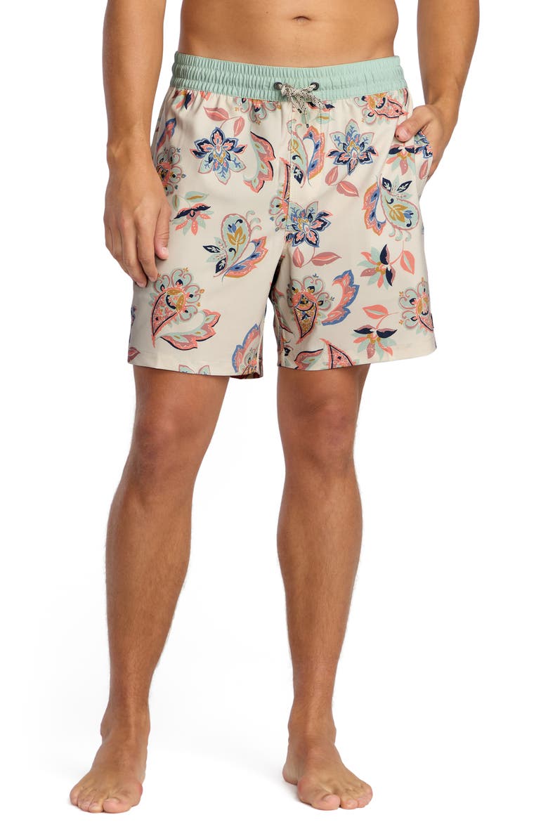 Cotton Blend Swim Shorts, Main, color, CHILI