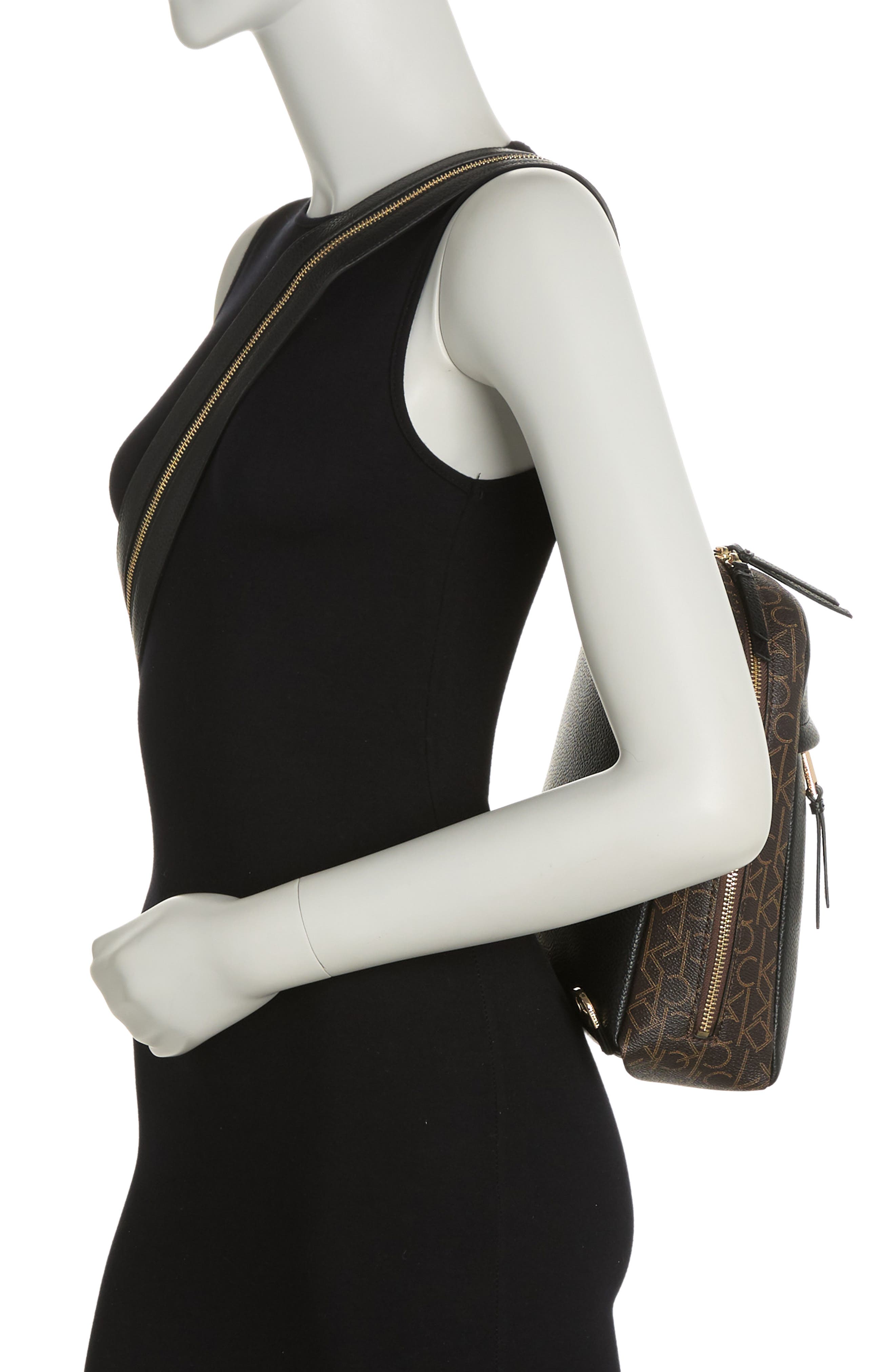 Calvin Klein Mia Leather Backpack, Alternate, color, 