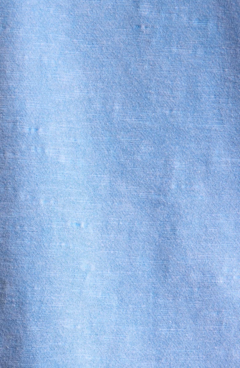 Cinq à Sept Garment Dyed Cotton Graphic Shrunken T-Shirt, Alternate, color, Blue Slate/ White