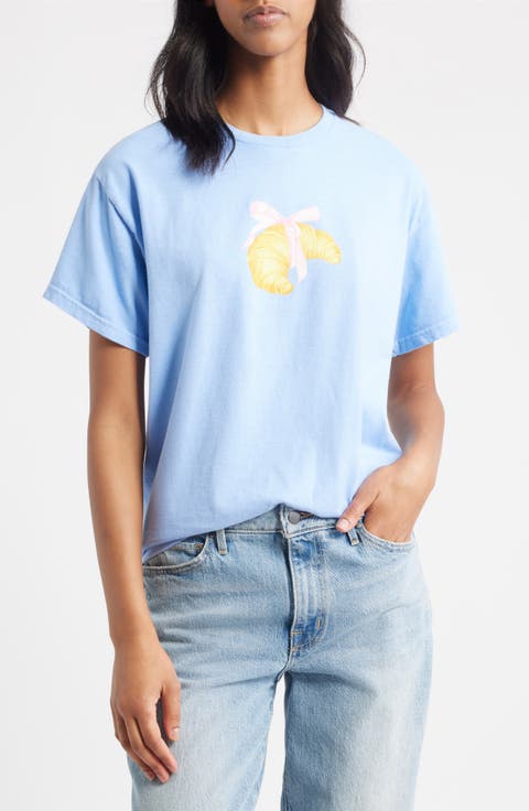 Croissant Cotton Graphic T-Shirt