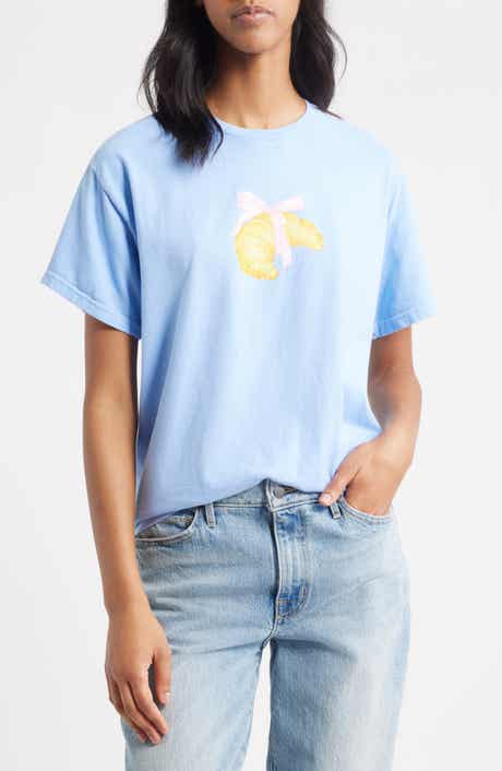 Vinyl Icons Croissant Cotton Graphic T-Shirt