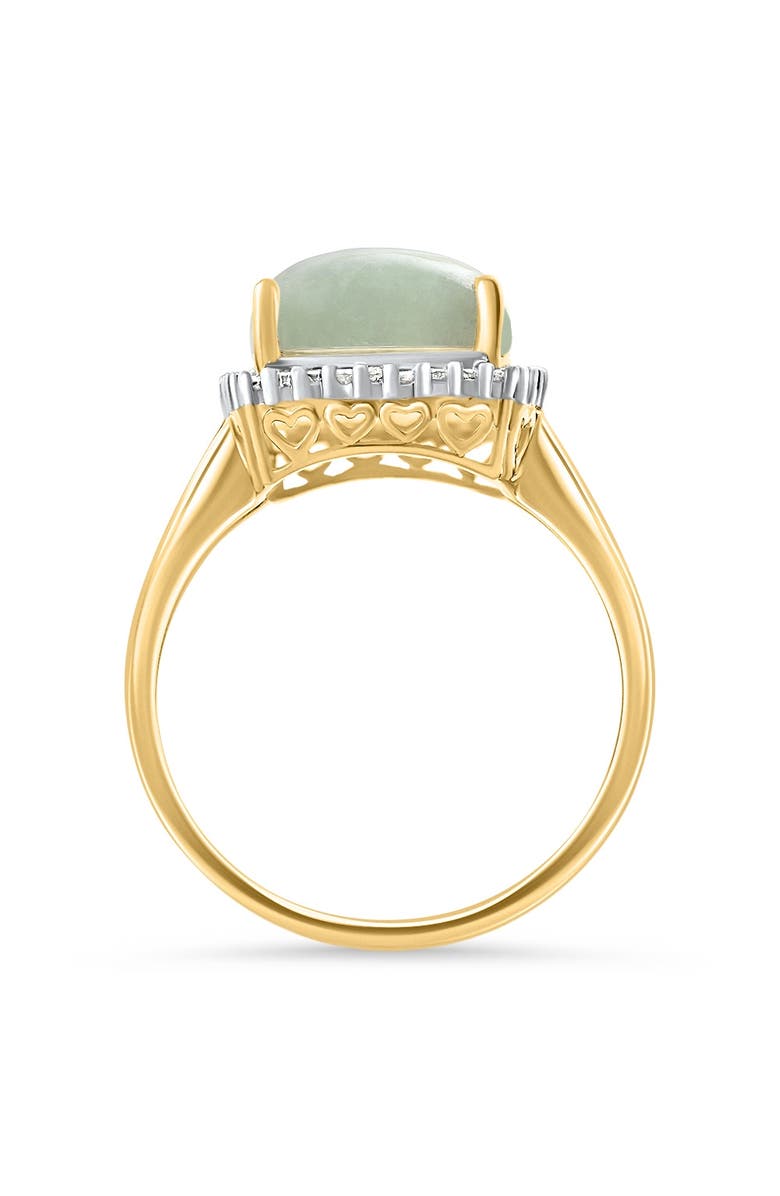 Bliss Diamond Cushion Green Opal & Diamond Gold Ring, Alternate, color, 