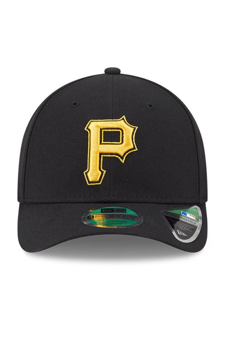 Men's New Era  Black Pittsburgh Pirates Player Replica 9FORTY Adjustable Hat, Alternate, color, Black