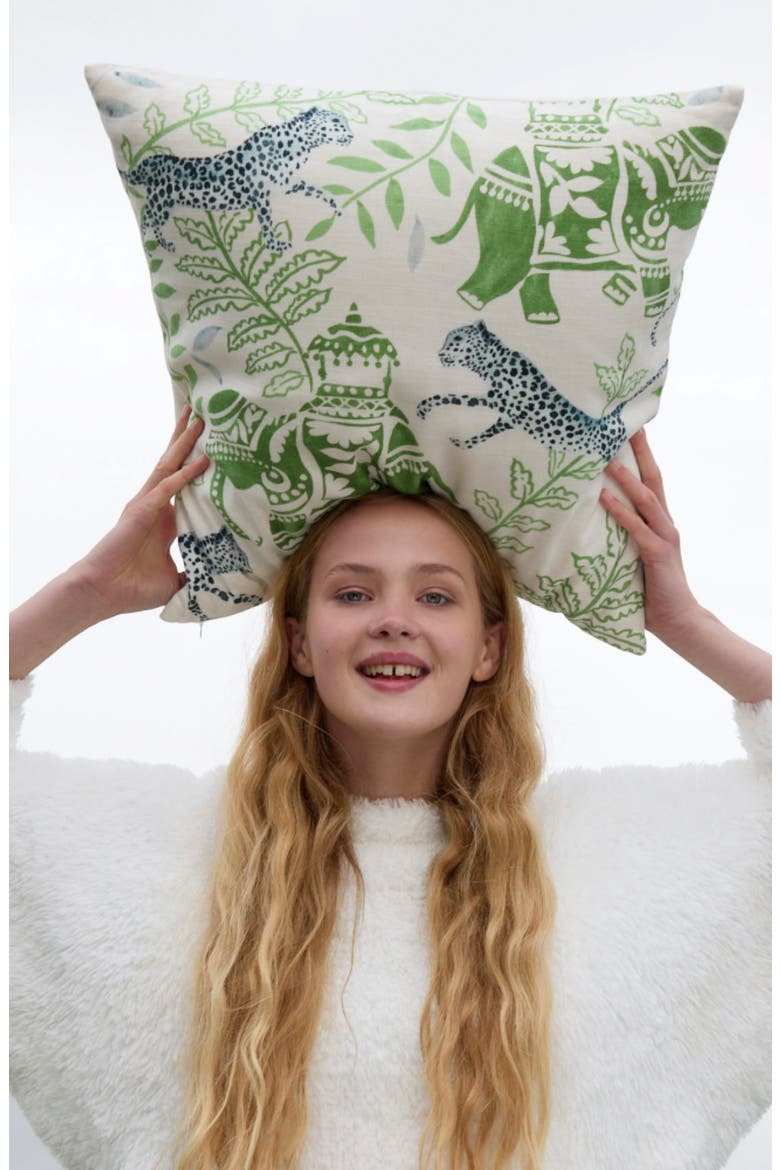 Big Elephant Ambari Accent Pillow, Alternate, color, OFF WHITE