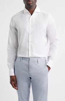 Modern Fit Solid Natural Stretch Yoga Twill Dress Shirt