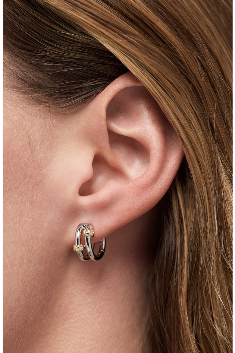 Silver Earrings - Cyrus Double, Alternate, color, Silver