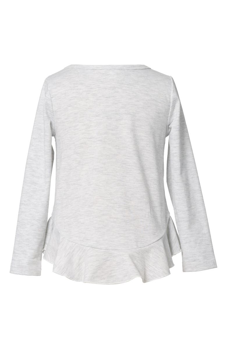 Truly Me Kids' Lucky Me Embellished Graphic Peplum Top, Alternate, color, 